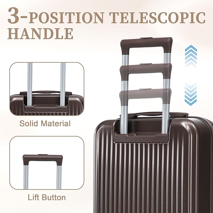 20/14 Inch Hardside Luggage, Durable ABS Suitcase with Spinner Wheels