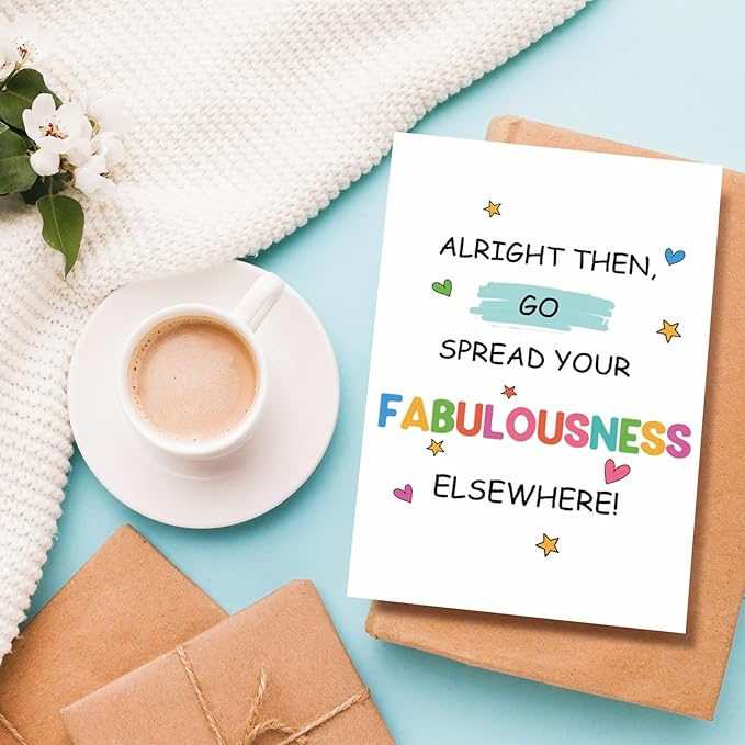 Funny Leaving Card for Coworker & Friend - Farewell & New Job Card for Women & Men