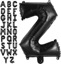 Black Letter Z Balloons, 40 Inch Large Foil Letter Balloons, Custom Phrase Balloon for Birthday Party Wedding Anniversary Decoration (Black Z)