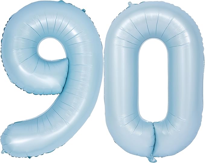 40 In Matte Blue Number Balloons Helium Foil Mylar Balloon Birthday Party banquet Decoration Digital 90