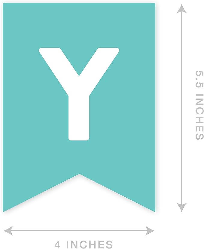 Andaz Press Fully Personalized Collection, Pennant Bunting Banner with String, 8-Feet, 1-Set, Custom Text or Logo