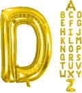 Letter Balloons 40Inch Large Giant big Foil Mylar Gold Balloons D for Birthday Party Decorations