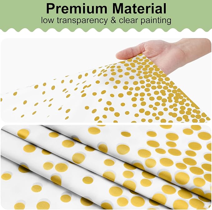 misaya 10 Packs Dot Disposable Table Cloth, 54 x 108 Inch Waterproof Plastic Tablecloth, Rectangle Gold Dots in White Table Covers for Easter, Picnic, Birthday, Party