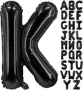Lovoir 40 Inch Large Black Letter K Balloons Big Size Jumbo Mylar Foil Helium Balloon for Birthday Party Celebration Decorations Alphabet Black K