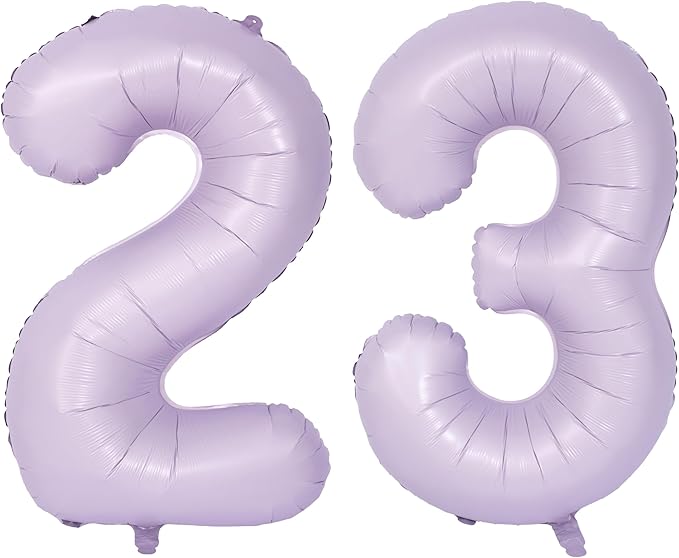 40 In Matte Purple Number Balloons Helium Foil Mylar Balloon Birthday Party banquet Decoration Digital 23