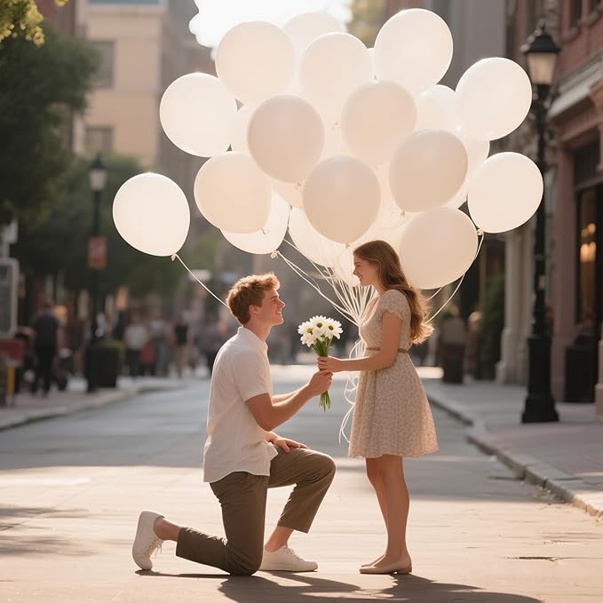 Sand White Latex Balloons 12 Inch 100 Pack Matte Latex Balloons for White Theme Birthday Party Wedding Baby Shower Decorations