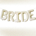 40 Inch Beige BRIDE Balloons, Giant Cream White Letters BRIDE Balloons Foil Mylar Helium White Letter Balloons for Bridal Shower Party Supplies Wedding Engagement Decorations Alphabet White BRIDE