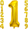 40 Inch Large Gold Number 1 Letter Balloon, Alphabet Letter Mylar Foil Helium Big Number Balloons for Birthday Anniversary Party Graduations Festival Decorations