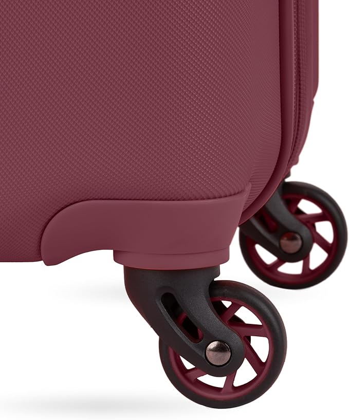 SwissGear 7366 Signature Hardside Expandable Luggage with Spinner Wheels, TSA Lock, Merlot, Checked-Large 27-Inch