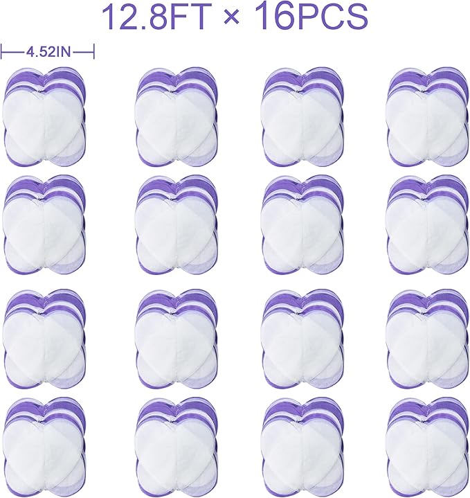 205Ft Lavender Party Decoration Ombre Purple White Heart Backdrop Streamer Tissue Paper Heart Hanging Garland for Birthday Valentines Day Bachelorette Wedding Bridal Shower Lilac Violet Party Supplies