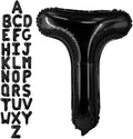 40 Inch Black Letter T Balloons, DIY Phrase Foil Alphabet Letter T Balloons DIY Word T Banner for Birthday Anniversary Celebration Graduation Party Supplies Decoration