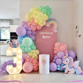 158PCS Pastel Balloon Arch Garland Kit with Pink Green Yellow Blue Purple Balloons for Unicorn Party Supplies, Rainbow Theme Birthday, Baby Shower Decorations, Colorful Garland
