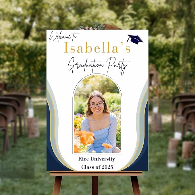 Graduation Welcome Sign With Photo, Welcome To Graduation Party Sign, Graduation Welcome Sign, High School Graduation Welcome Sign, College Graduation Welcome Sign, Graduation Party Welcome Sign