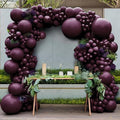 Burgundy Balloons Double Stuffed Dark Purple Plum Mauve Balloon Garland Maroon Magenta Latex Balloons for Birthday Bridal Shower Wedding Anniversary Mother's Day Party Decorations