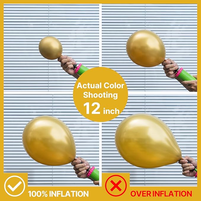 PartyWoo Gold Balloons 140pcs Different Sizes of 18 12 10 5 Inch Gold Balloon Arch Kit Garland for Birthday Wedding Anniversary Baby Shower Graduation Retirement Casino Party Decorations Gold-G101