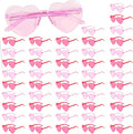YQVIE 20 Pack Heart Shaped Sunglasses One Piece Candy Color Rimless Glasses for Women Bachelorette Party Supplies
