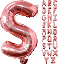 Lovoir 40 Inch Large Rose Gold Letter S Balloons Big Size Jumbo Mylar Foil Helium Balloon for Birthday Party Celebration Decorations Alphabet Rose Gold S