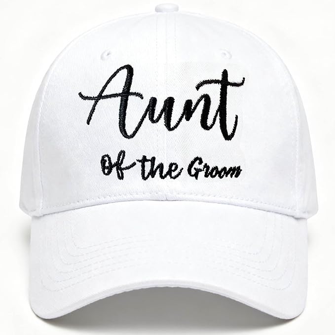 Adjustable Embroidered Hat for Bridal Shower Wedding Engagement Anniversary Honeymoon Newlyweds Couples Gifts