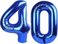 40 Inch Navy blue Number 40 Digital Balloon,Jumbo Mylar Foil Helium Balloon for 40 Balloons for Birthday Party,Wedding Anniversary Party Decorations