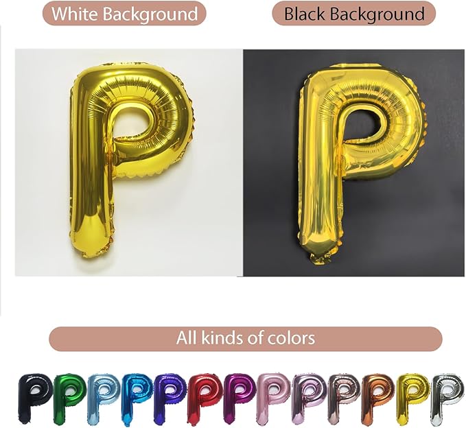 52 pcs Gold Foil Letter Balloons with Air Pump, 16 Inch 2 A-Z Sets - Mylar Alphabet Balloon Kit for Birthday Banner & Party Decorations