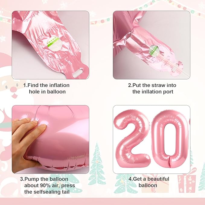40 Inch Number Balloons, Happy New Year 2026, Pearl Pink New Years Decorations, 2026 Balloon for Graduation Happy New Year and 2 6 20 26 Birthday Parties