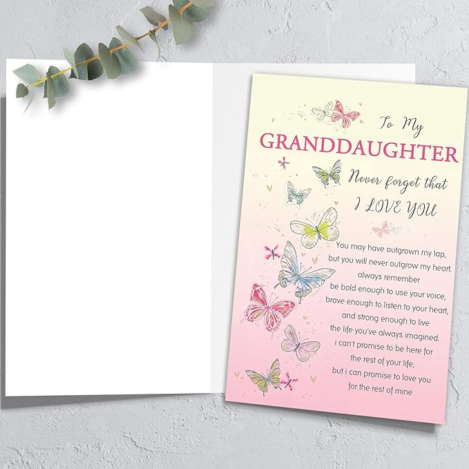 Granddaughter Birthday Card, Birthday Card Gift for Granddaughter