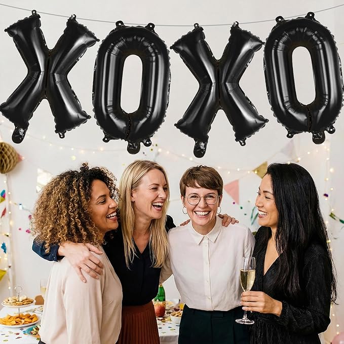 Black Letter R Balloons, 40 Inch Large Foil Letter Balloons, Custom Phrase Balloon for Birthday Party Wedding Anniversary Decoration (Black R)