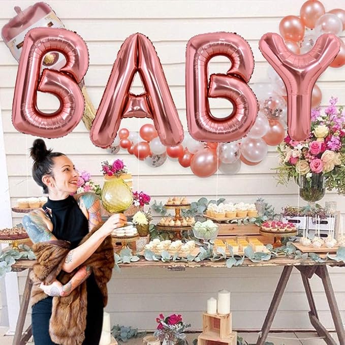 TONIFUL 40 Inch Large Rose Gold Letter A Balloons Giant Alphabet Letter Balloons,Foil Mylar Big Balloons for Birthday Party Anniversary Supplies Decorations