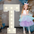 3FT Marquee Light Up Letters, Large Marquee Letters, Pre-cut Foam Board Letter T for Engagement Wedding Decorations Birthday Party Backdrop Decor, Balloon Arch Kit
