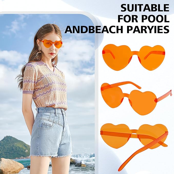 Heart Sunglasses Heart Shaped Glasses Bulk Valentines Halloween Bachelorette Party Decorations Glasses Women Men