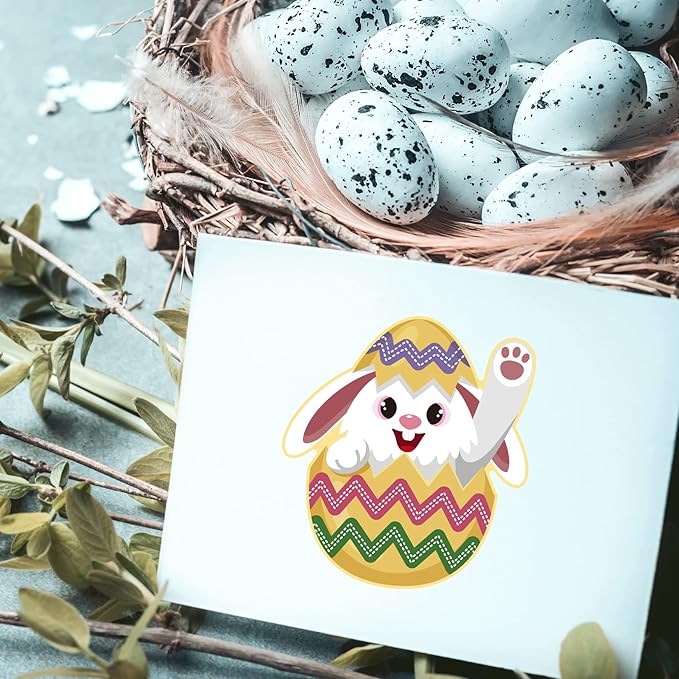 24 Sheets Easter Stickers Make a Face Stickers for Kids DIY Easter Egg Bunny Sticker Sheet for Boys Girls Children Easter Party Supplies Exchange Gifts