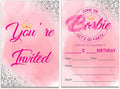 Soiceu Pink Girl Birthday Party Invitations with Envelopes Set of 20 Pink Girls Birthday Party Invites Fill in Blank