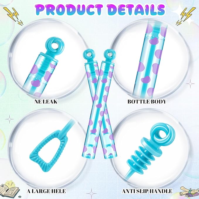 32 Pcs Monster Themed Bubble Wands Cartoon Bubbles Party Favors for Adult Summer Activity Birthday Party Goodie Bag Stuffers Gifts Wedding Supplies