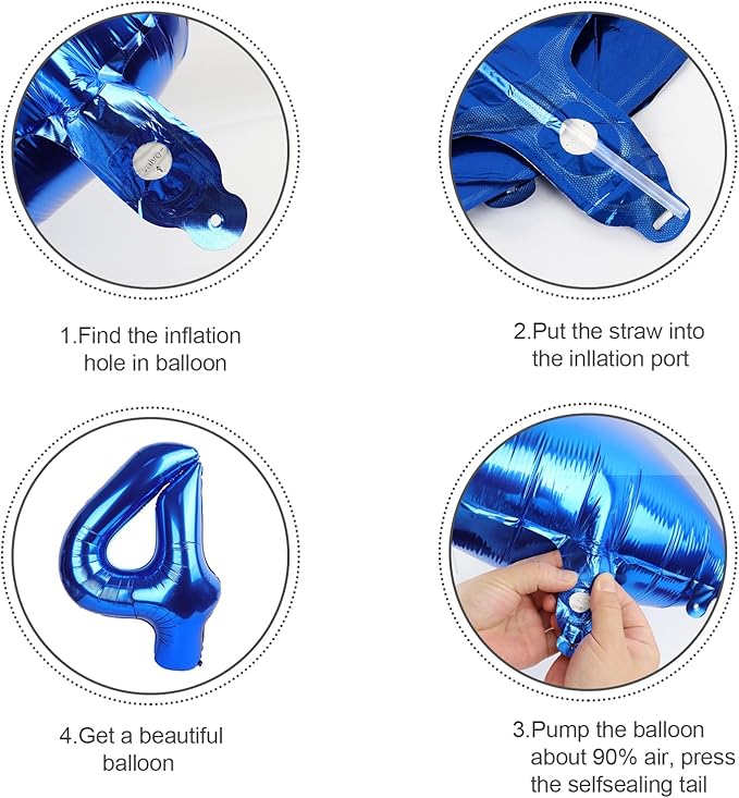 Blue Number Balloons for Birthday Party Decoration, 40 Inch Foil Number 0 Ballon for 0, 10, 20, 100, 2026 Celebration, Birthday, Baby Shower, Anniversary Decor