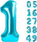Blue Number 1 Balloon 40 inch, Number 1 Birthday Balloon for Boy Girl, Blue Foil One Balloon for 1st 10 11 12 16 18 Birthday Party, Anniversary Celebration Number Balloons Decorations