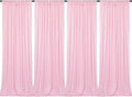 B-COOL Pink Sequin Backdrop Curtains 2ftx8ft Pink Party Backdrop 4 Panels Baby Shower Photo Backdrop Party Backdrop Curtain