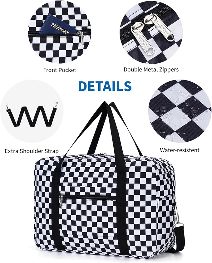 For Spirit Airlines Personal Item Bag Foldable Travel Duffel Bag Tote Carry on Luggage Duffle Overnight for Women and Men