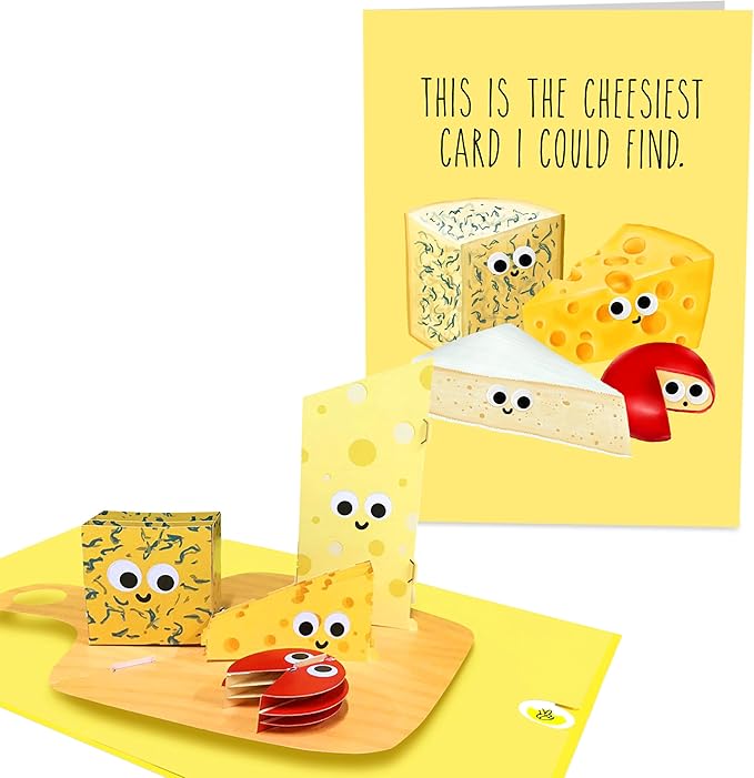 CENTRAL 23 Pop Up Card For Men Women - Cheesiest Card - Pun Funny Cute 3D Cards - Valentines Day Card For Wife Husband - Anniversary Birthday Mothers Day Father's Day - Gifts For Him Her Friends