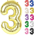 Champagne Gold Number 3 Balloon 40 Inch, White Gold 3 Balloon Number, 3rd Birthday Decorations, Light Gold Party Supplies for Boys Girls