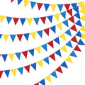 Outus 6 Pack 72 Flags/8.2 ft Rainbow Pennant Banner, Multicolor Bunting String Triangle Flags Garland for Birthday Party Classroom Carnival Baby Shower Indoor Outdoor Decorations(Novelty Colors)