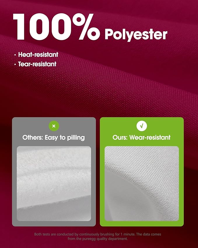 Pureegg Rectangle Table Cloth 60" x 84" – Durable Polyester Tablecloth Offers Reusable & Washable Protection, Ideal for Outdoor Party, Picnic, Wedding, Banquet and Birthday, Fuchsia
