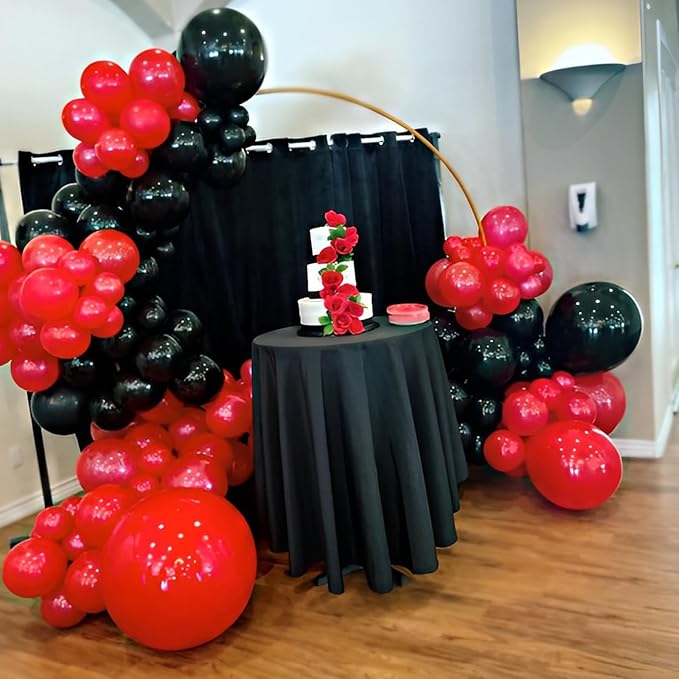 110pcs Black Balloons 12inch Matte Black Latex Party Balloons for Graduation, Wedding, Birthday, New Year, Baby Shower, Anniversary, Holiday Party Decorations