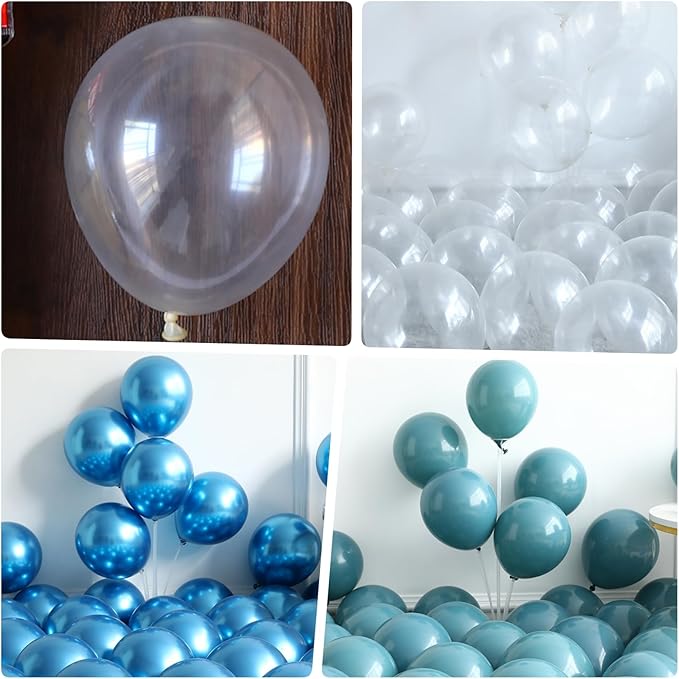 Under the Sea Party Decoration,162Pcs Mix Sky Royal Blue Balloon Arch Kit with Bubbles Starfish Shark Jellyfish Foil Balloon for Sea Animal Ocean Theme Birthday Baby Shower Beach Pool Party Supplies