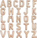 TONIFUL 52 Pieces 16 Inch Light Brown Letter A-Z Balloons,Custom Phrase Mylar Foil Alphabet Letter DIY Personalized Phrase Banner for Birthday Anniversary Celebration Graduation Party Supplies Decor
