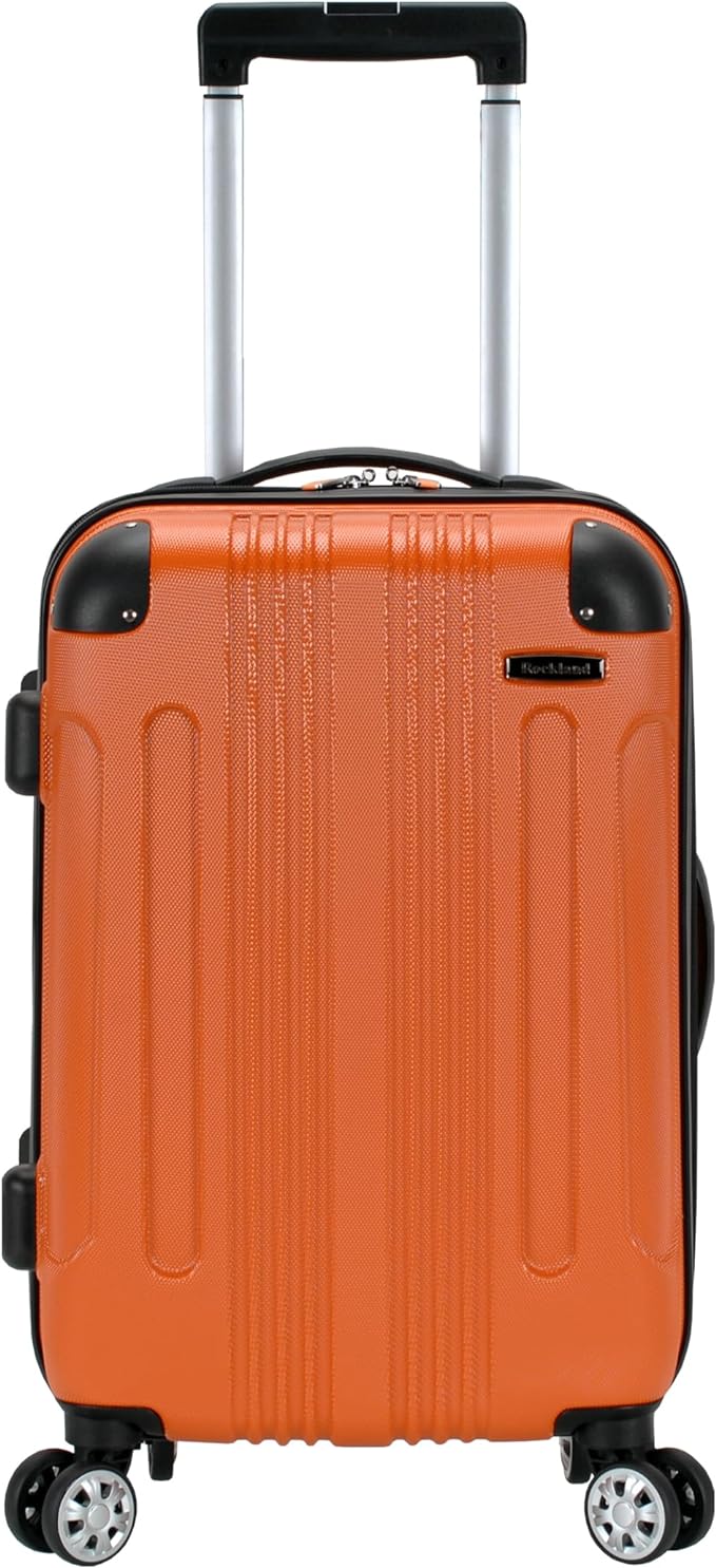 Rockland London Hardside Spinner Wheel Luggage, Carry-On 20", Orange