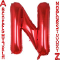 AULE red Letter Balloons N 40Inch Large Giant big Foil Mylar red N Balloon for Birthday Aniversary Party Decorations