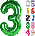 Dark Green Number 3 Balloon 40 Inch, 3rd Birthday Celebration Supplies for Girls Boys Women Men, 3 Balloon for Girls Boys Theme Party