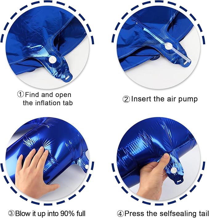 Night Blue Foil Number 8 Balloon 40 Inch, Helium Mylar Eight Number 8 18 28 38 48 58 80 88 Birthday Balloons, 8th Night Blue Women Men Wedding Anniversary, Graduations Party Supplies
