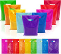 PPXMEEUDC 54PCS Plastic Handle Bag Plastic Party Favor Bags Party Gift Bags for Birthday Party Gift Shop Retail Bag Halloween Christmas Thanksgiving Candy Cookies Dessert