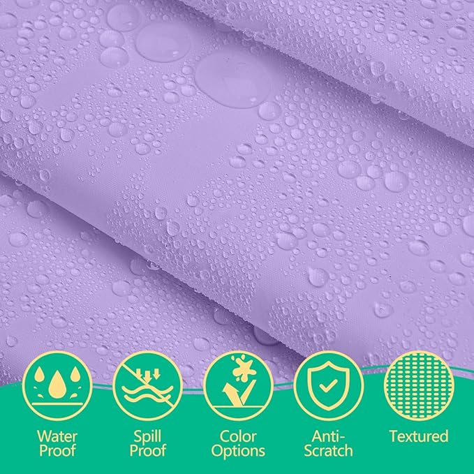 Disposable Lavender Plastic Tablecloth 54x108 Inch, 10-Count Waterproof Rectangle Table Cover for Events, Catering
